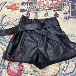 Zara faux leather shorts